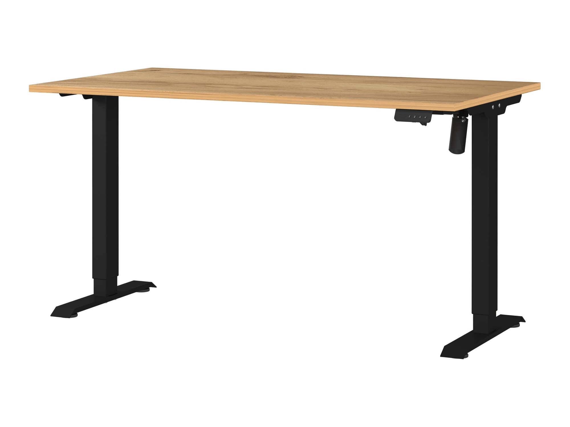 Radni stol podesiv po visini Lartesi 116 (Navarra hrast + Crna)