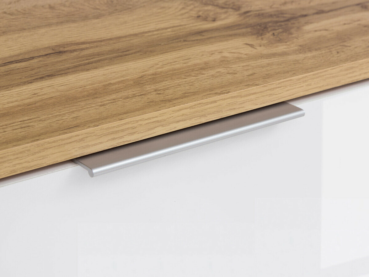 Komoda Tivetra 102 (Hrast Wotan + Sjajno bijela)