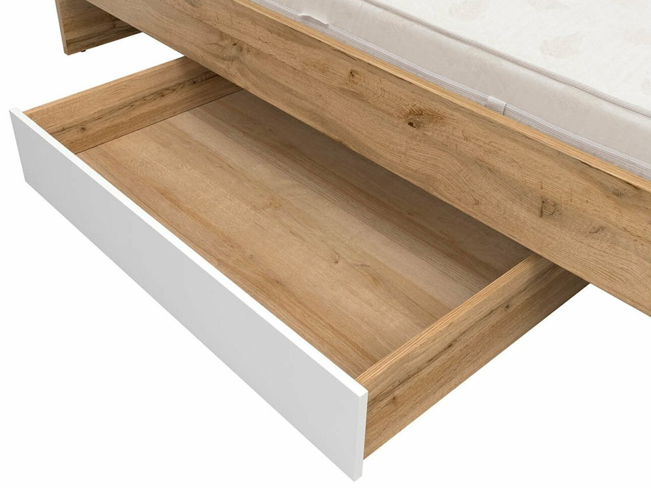 Prostor za pohranu Tivetra 122 (Hrast Wotan + Sjajno bijela)