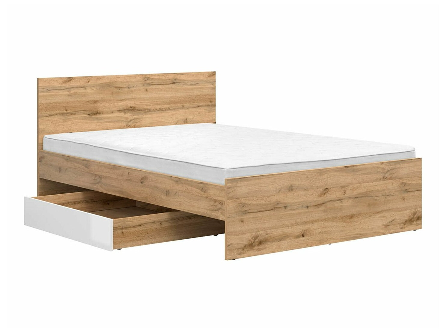 Prostor za pohranu Tivetra 122 (Hrast Wotan + Sjajno bijela)