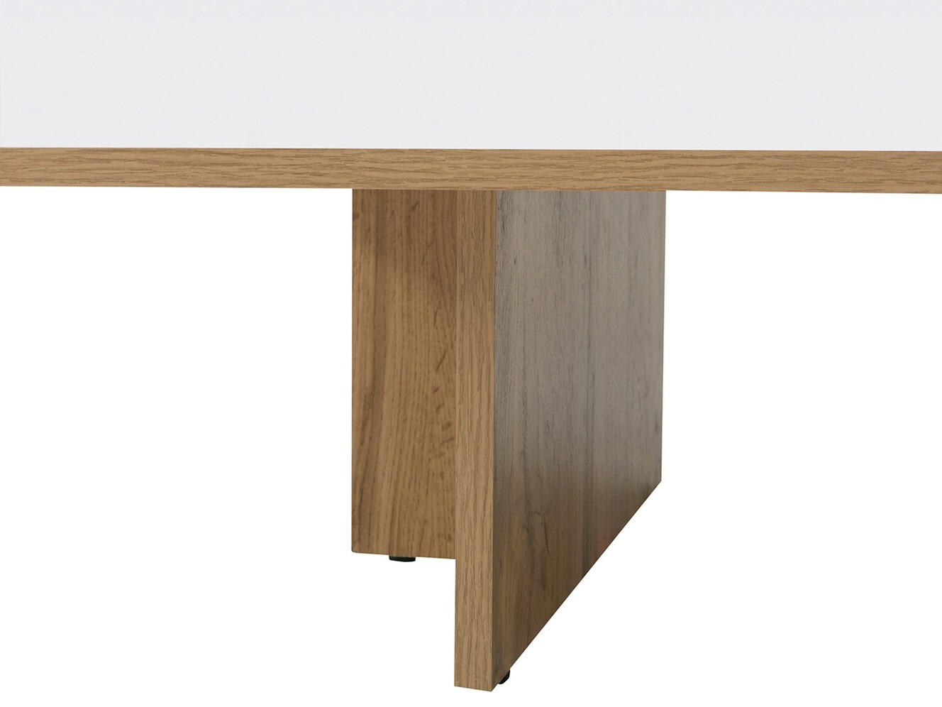 Stolić za kavu Tivetra 124 (Hrast Wotan + Sjajno bijela)