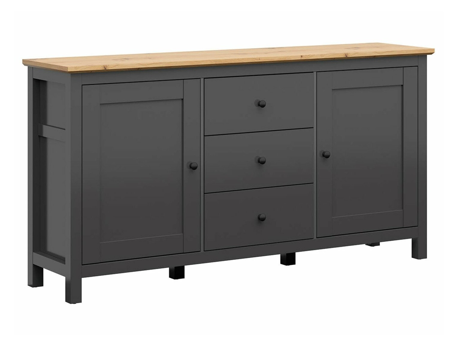 Komoda Sordoro 101 (Grafit + Hrast Artisan)