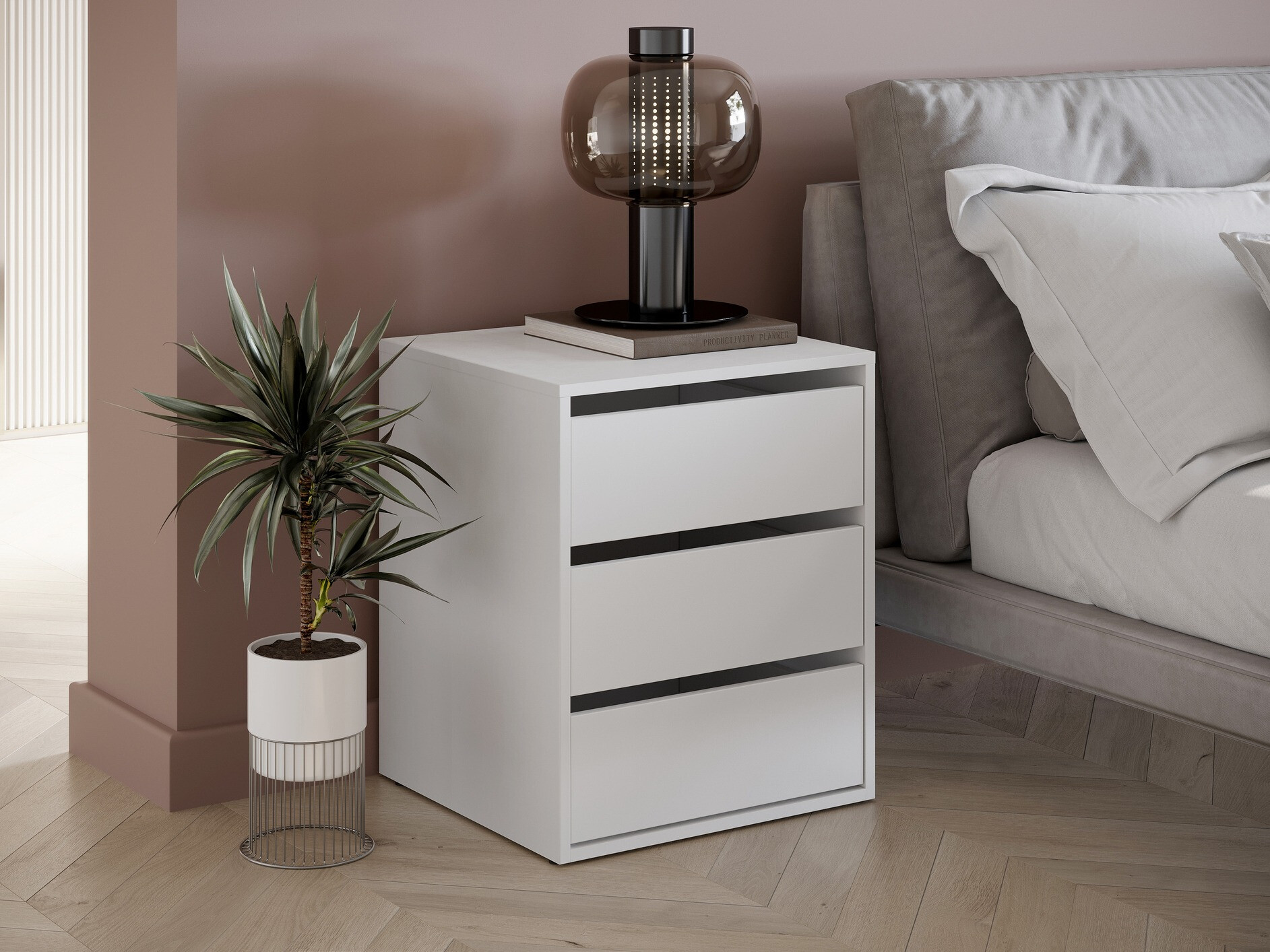 Noćni ormarić Cirdelu 113 (Bijela)