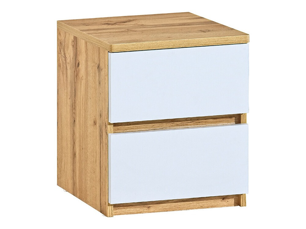 Noćni ormarić Evaropha 109 (Hrast Wotan + Bijela)