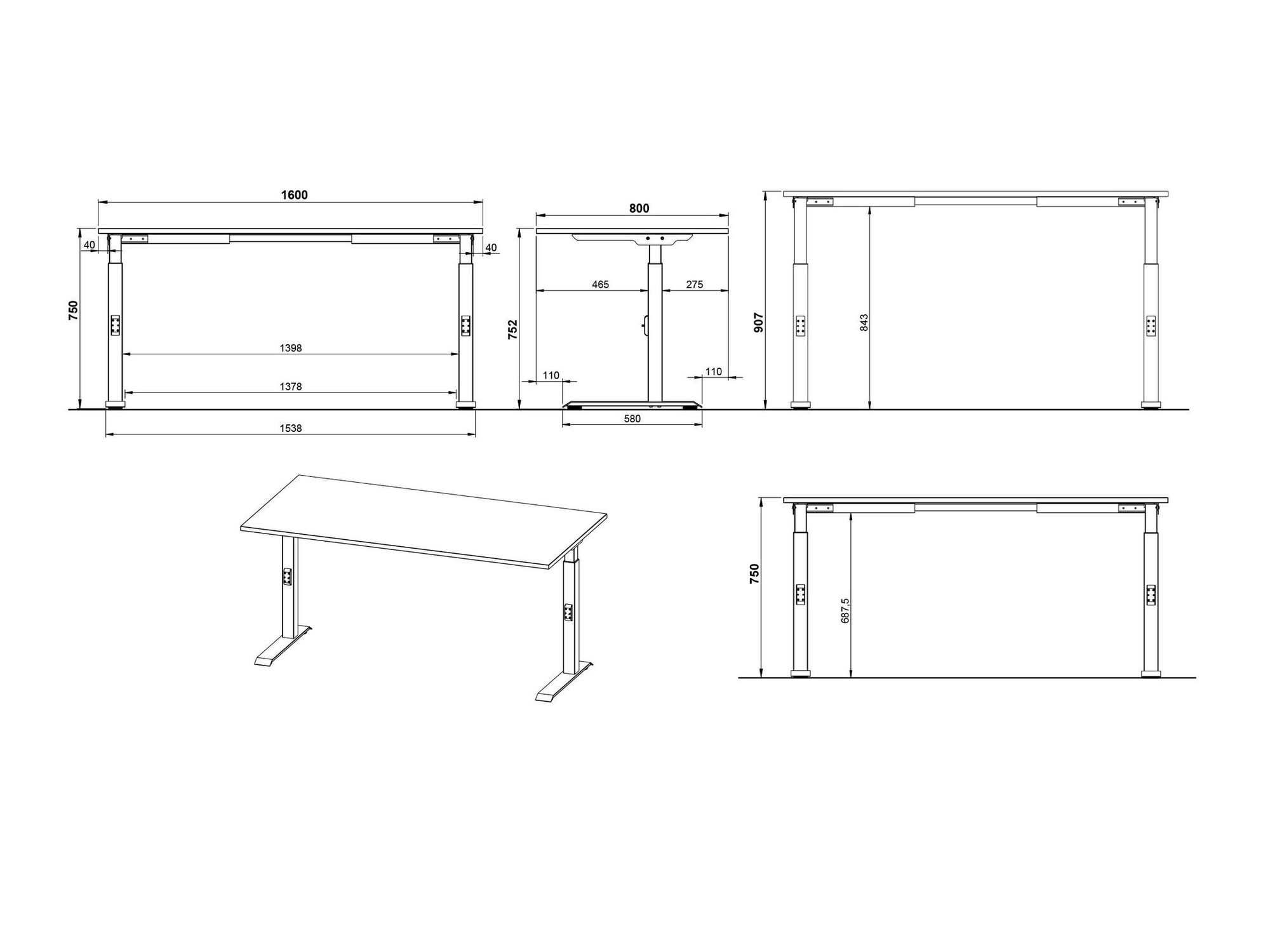 Uredski stol Eliromo 123 (Svijetlo siva + Srebrna)