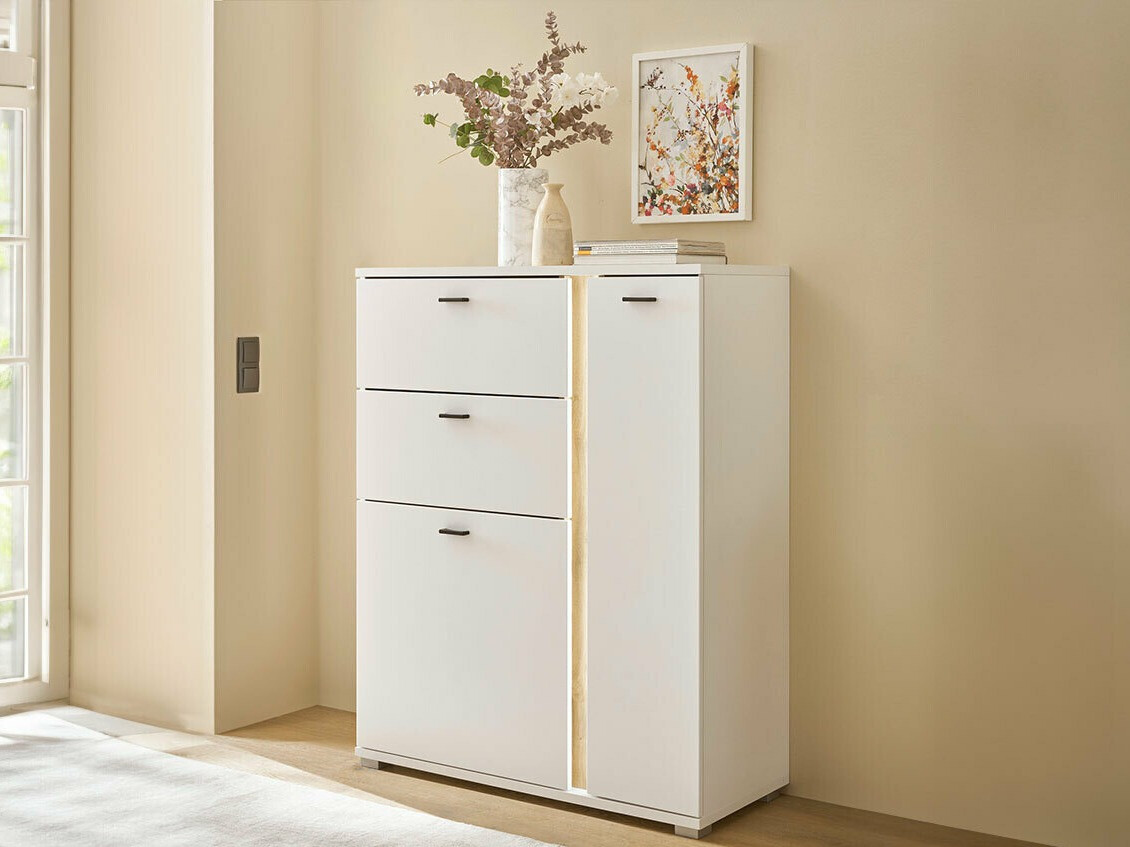 Komoda Avimavi 108 (Bijela + Hrast Wotan)