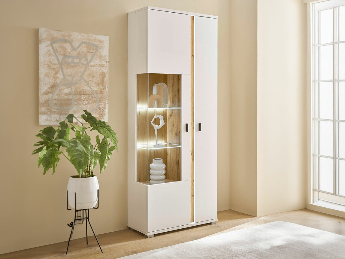 Polica Avimavi 101 (Bijela + Hrast Wotan)