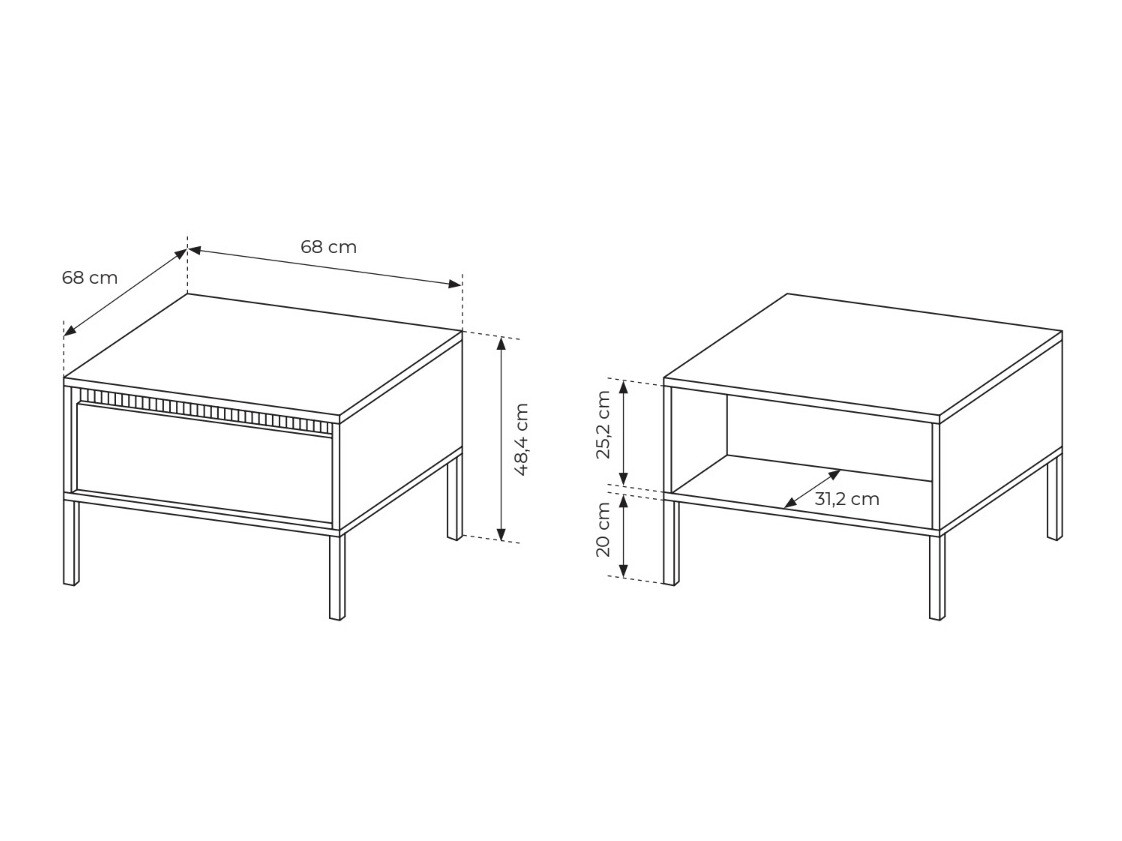 Stolić za kavu Romfele 105 (Crna)