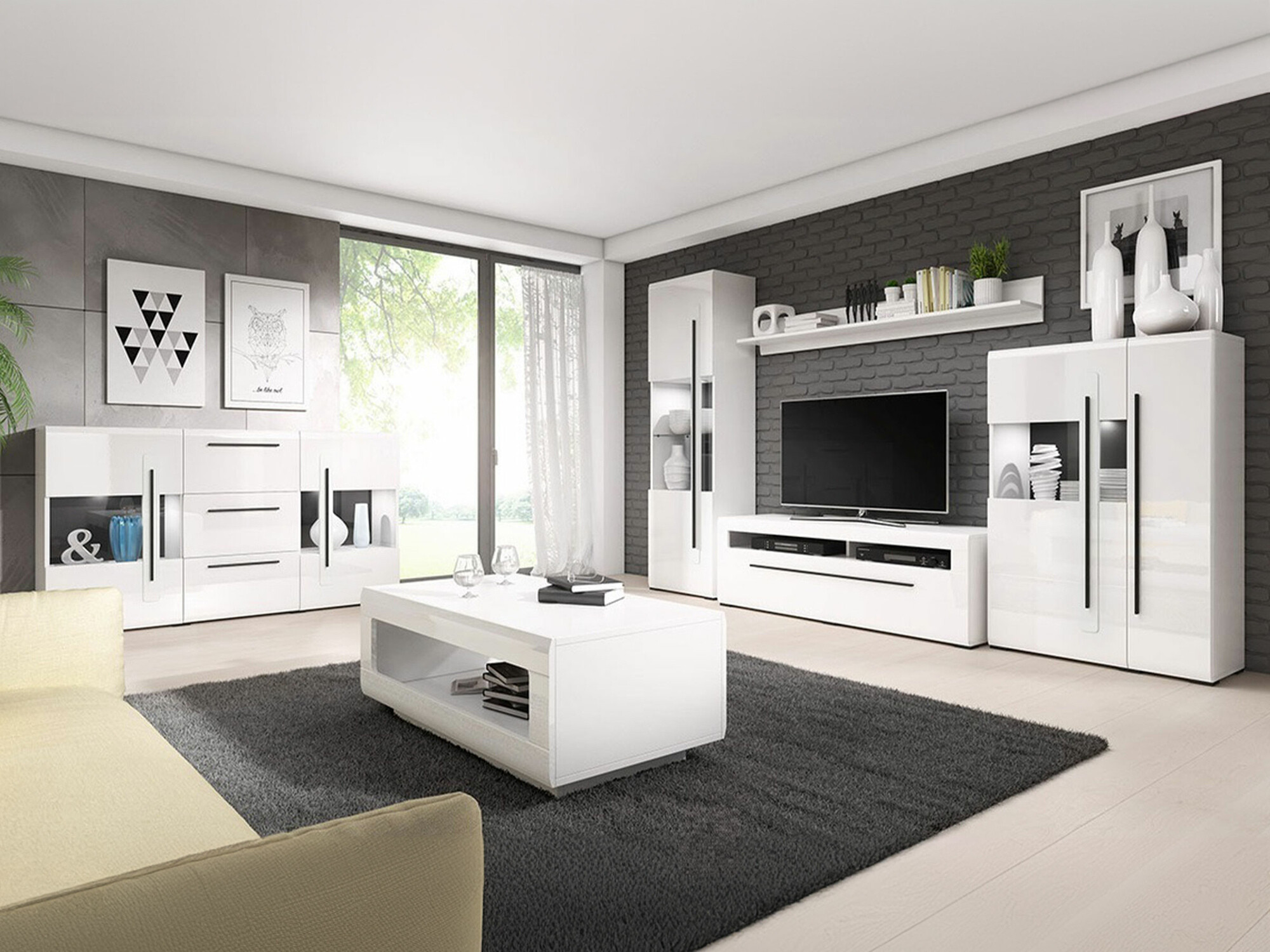 Dnevni boravak Ophsalu 112 (Bijela + Sjajno bijela)