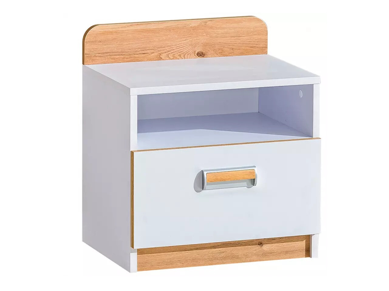Noćni ormarić Ophmora 111 (Hrast + Bijela)