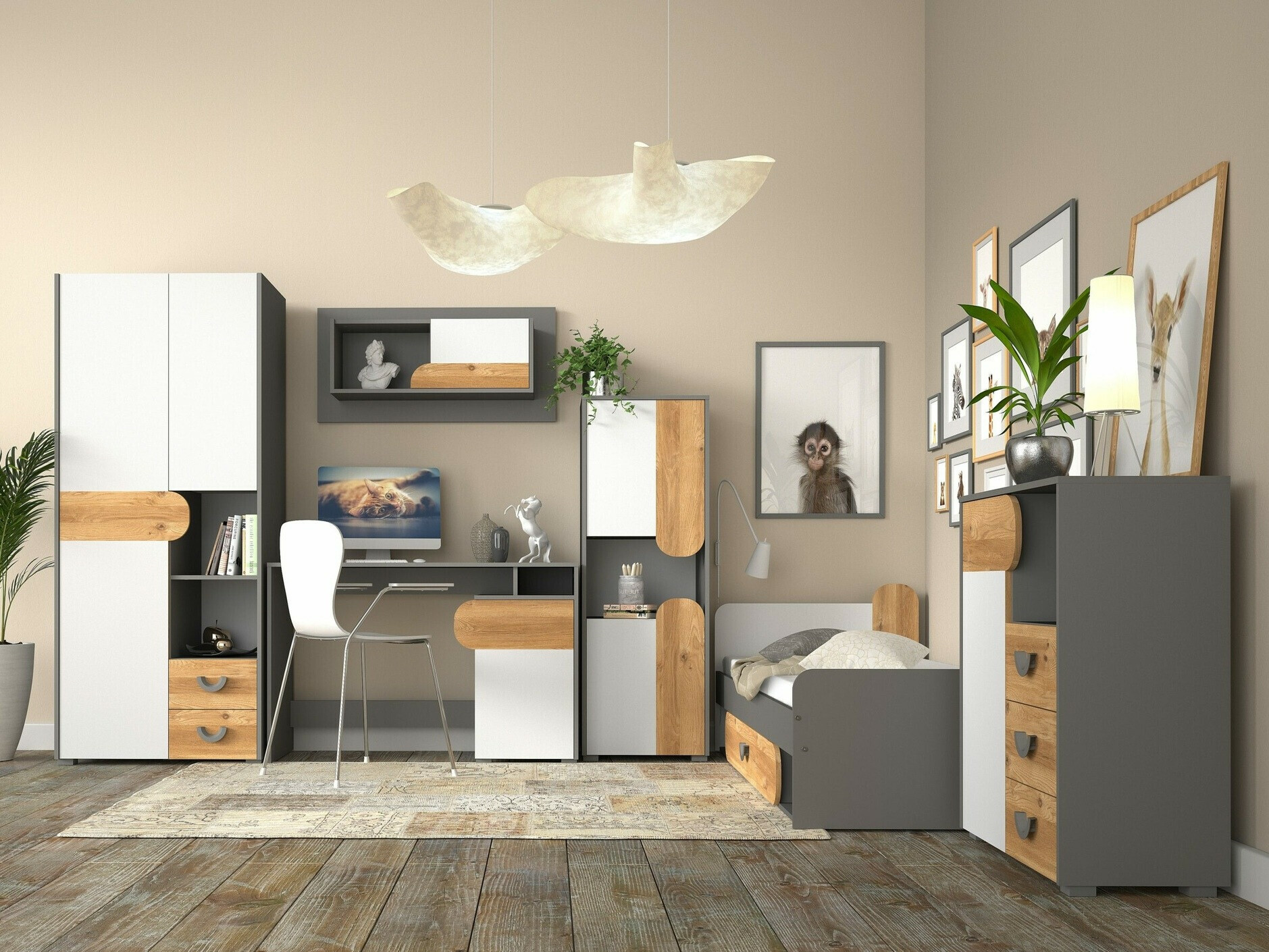 Zidna polica Lomteo 108