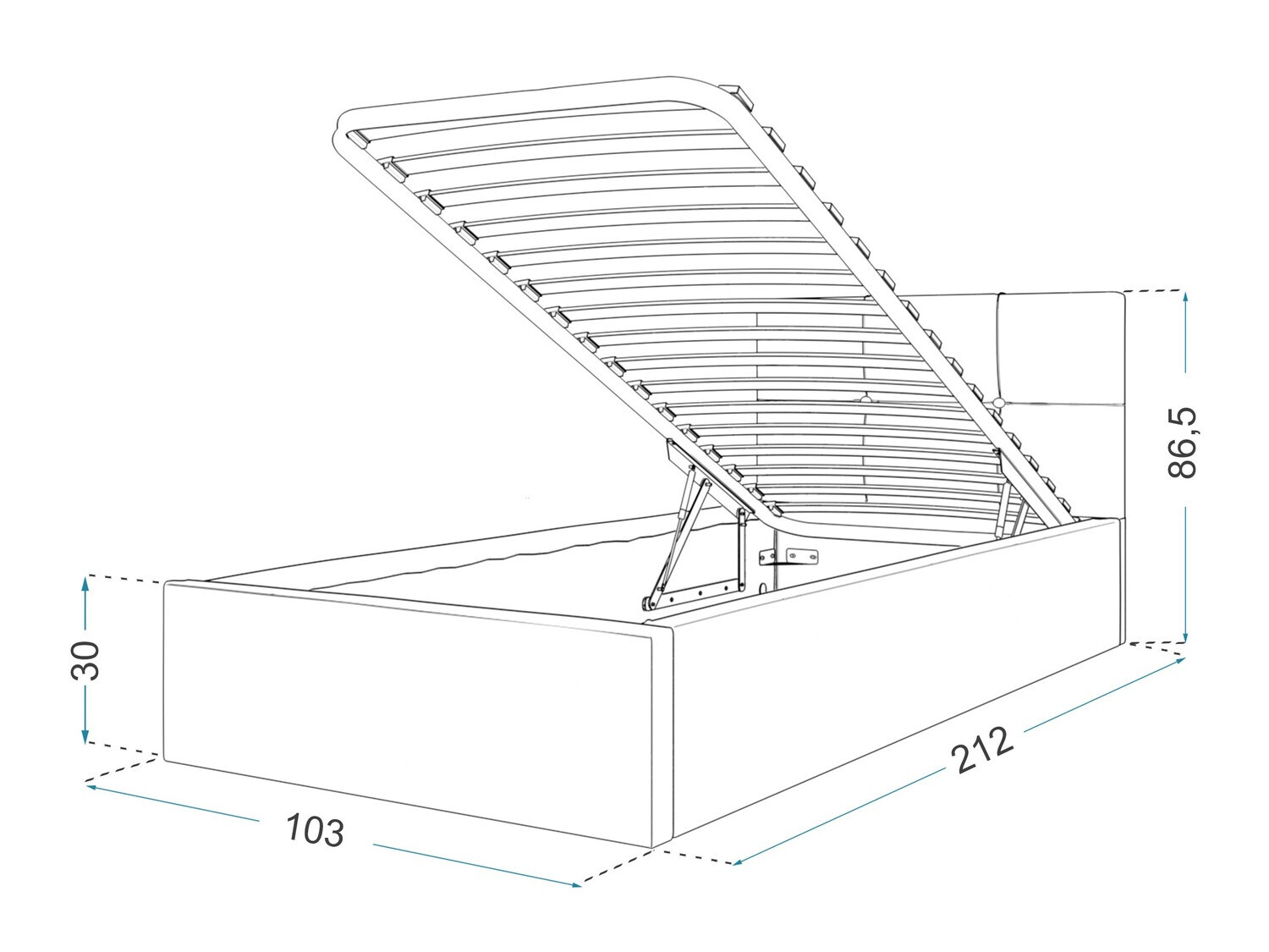 Krevet Fairfield 107 (Crna)