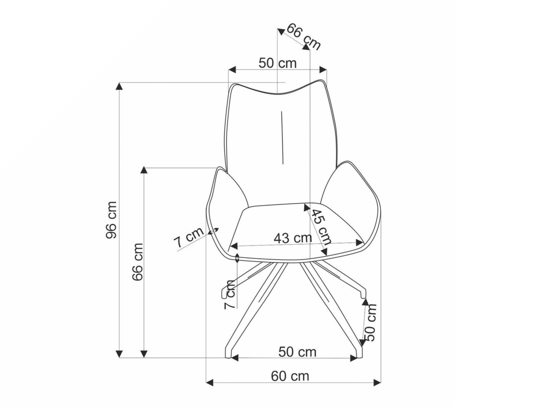 Stolica Houston 1862 (Siva)