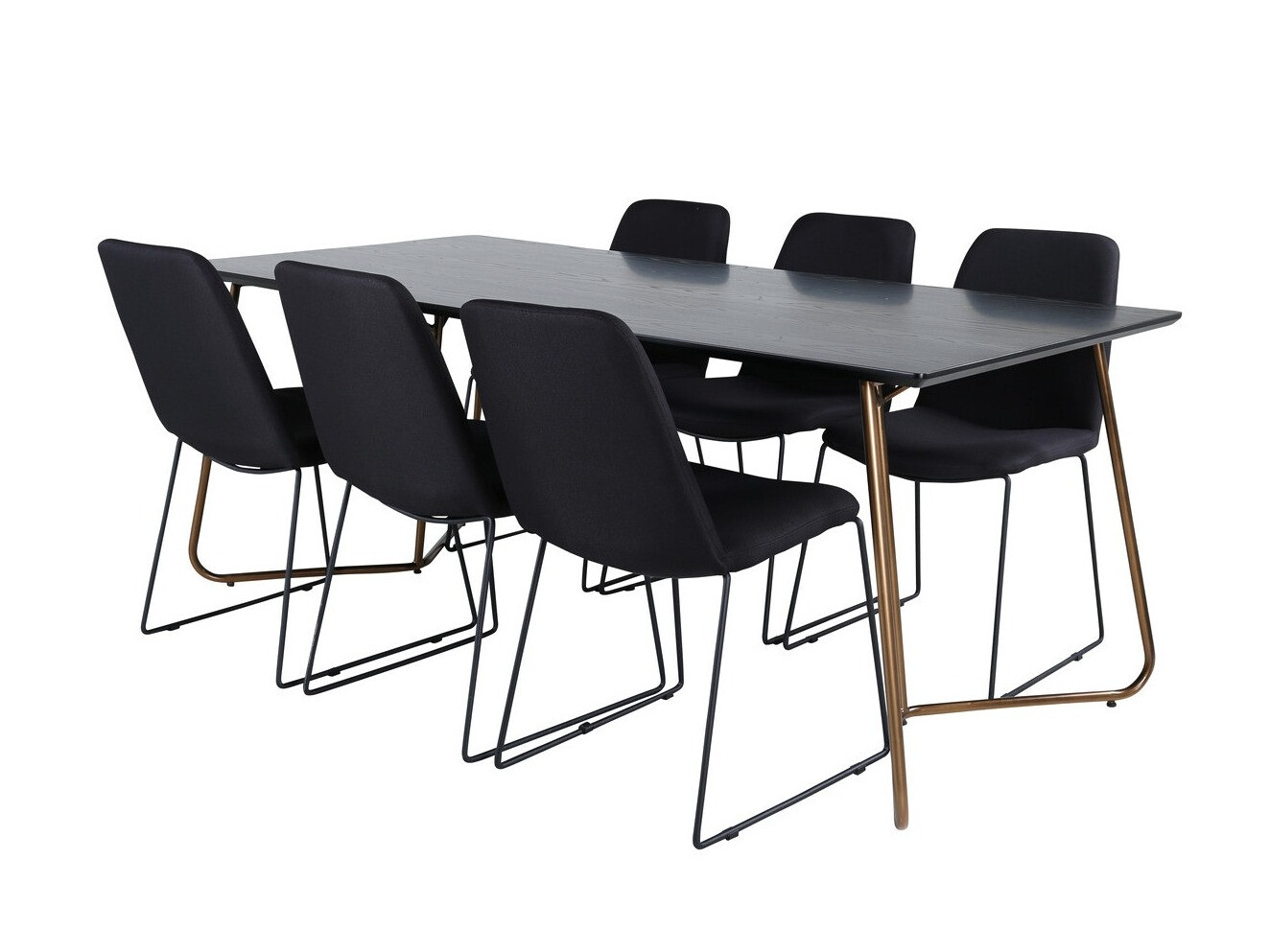 Blagovaonski set Dallas 3039 (Crna + Bakar)