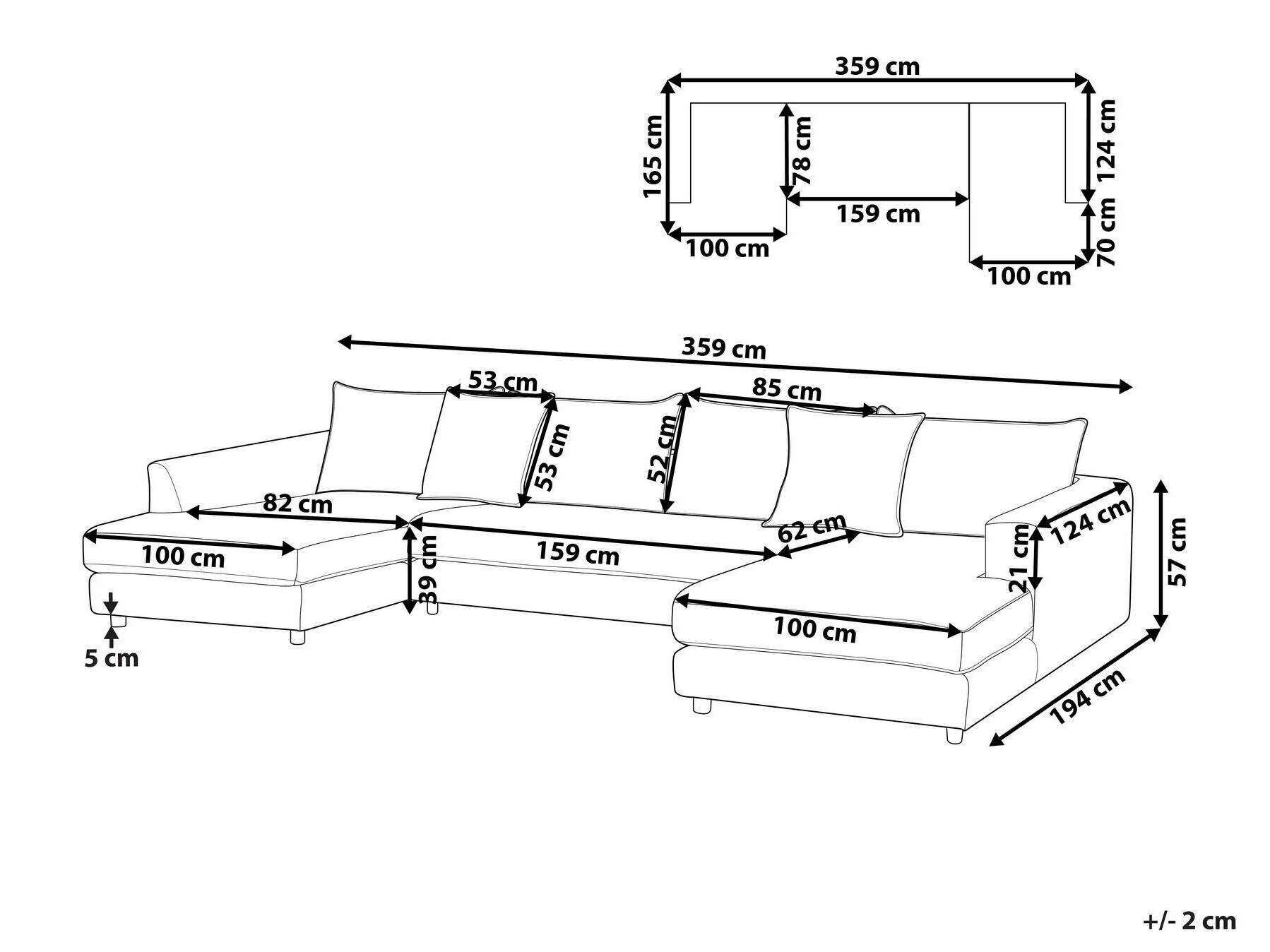 Kutna garnitura Berwyn 1665 (Svijetlo smeđa)