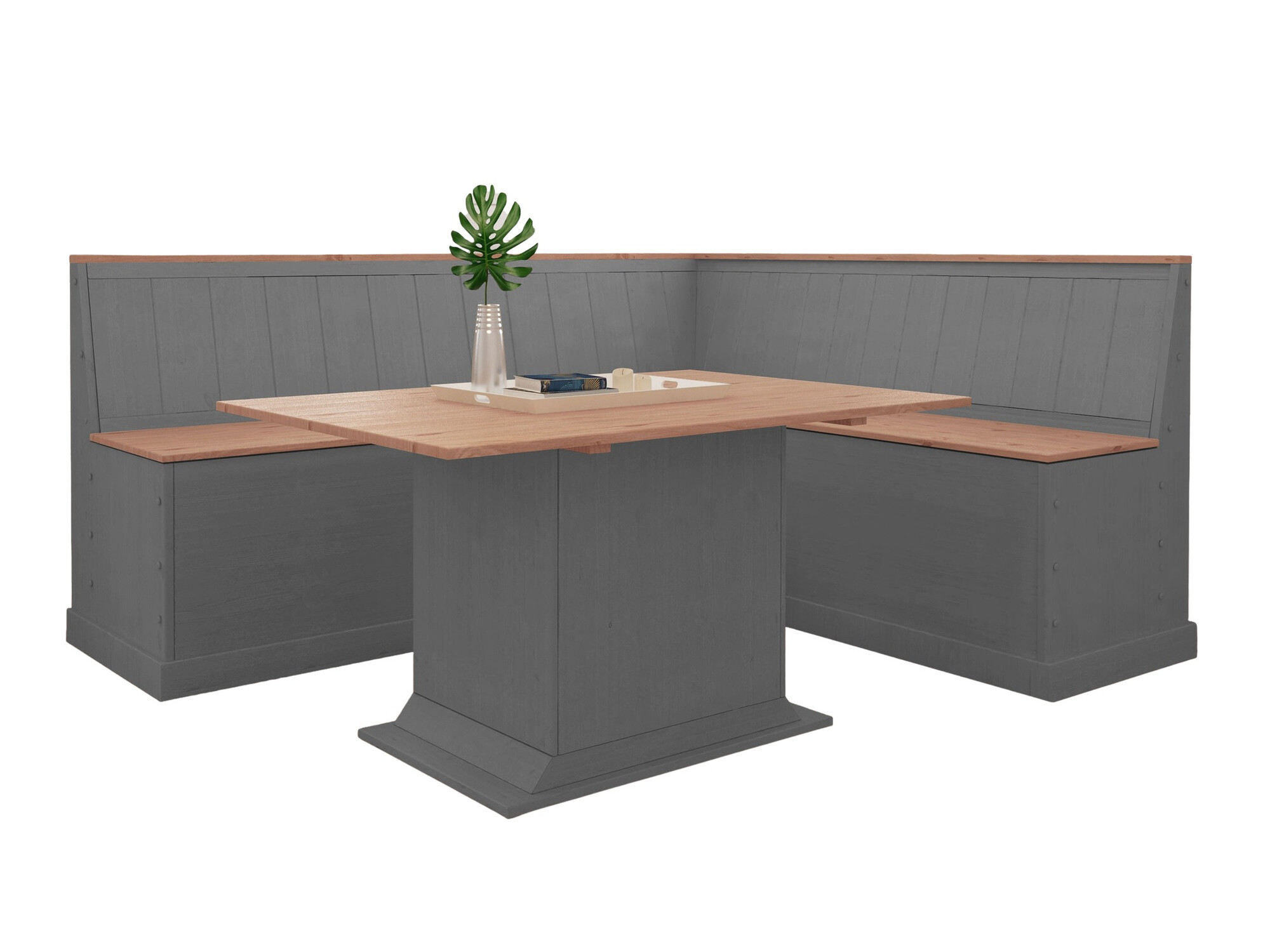 Kutni blagovaonski set Cirfeli 106 (Siva + Bor)