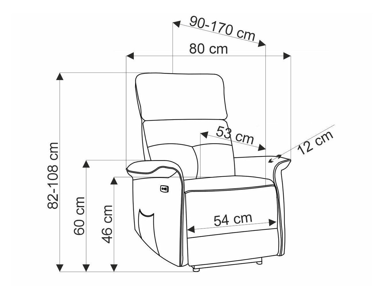Podesiva fotelja Houston 1543 (Narančasta)