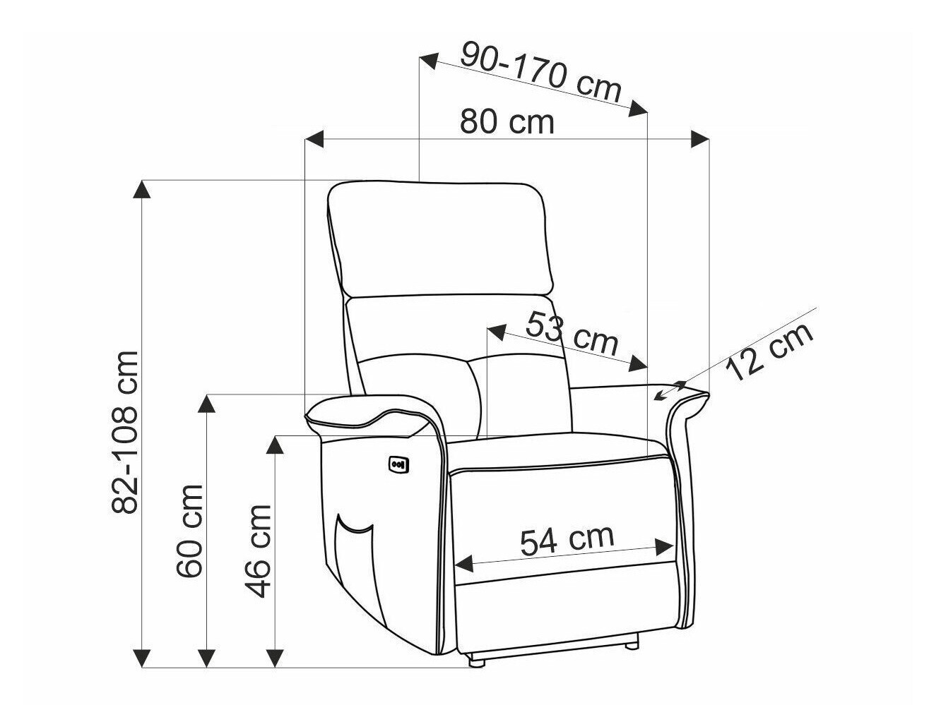 Podesiva fotelja Houston 1543 (Žuta)