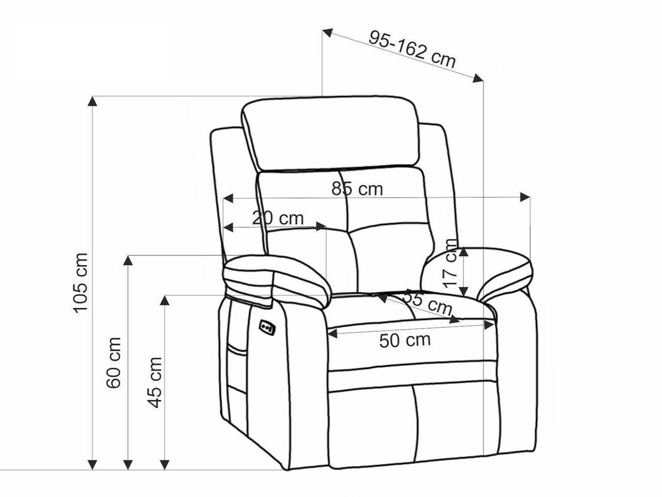 Podesiva fotelja Houston 1781 (Bež)