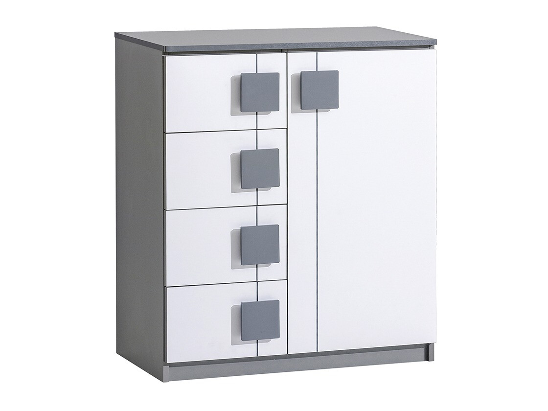 Komoda Elmenou 102 (Bijela + Antracit)