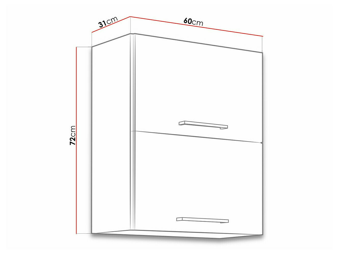 Modularan zidni ormarić Wood Dark 135