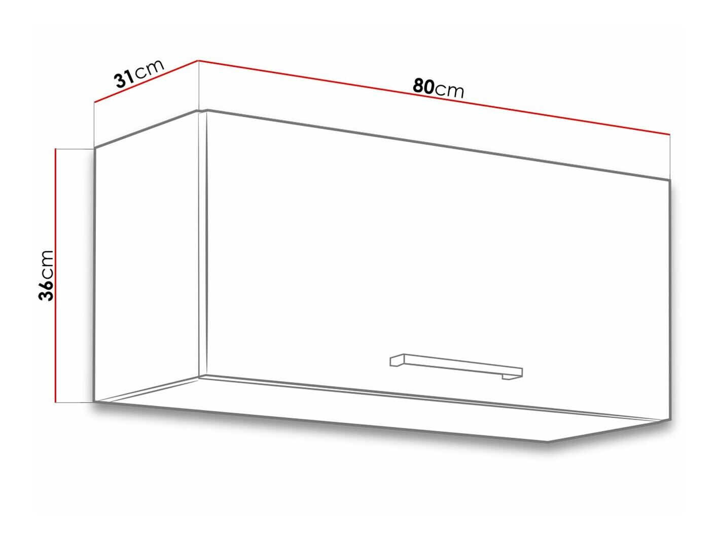 Modularan zidni ormarić Wood Dark 136