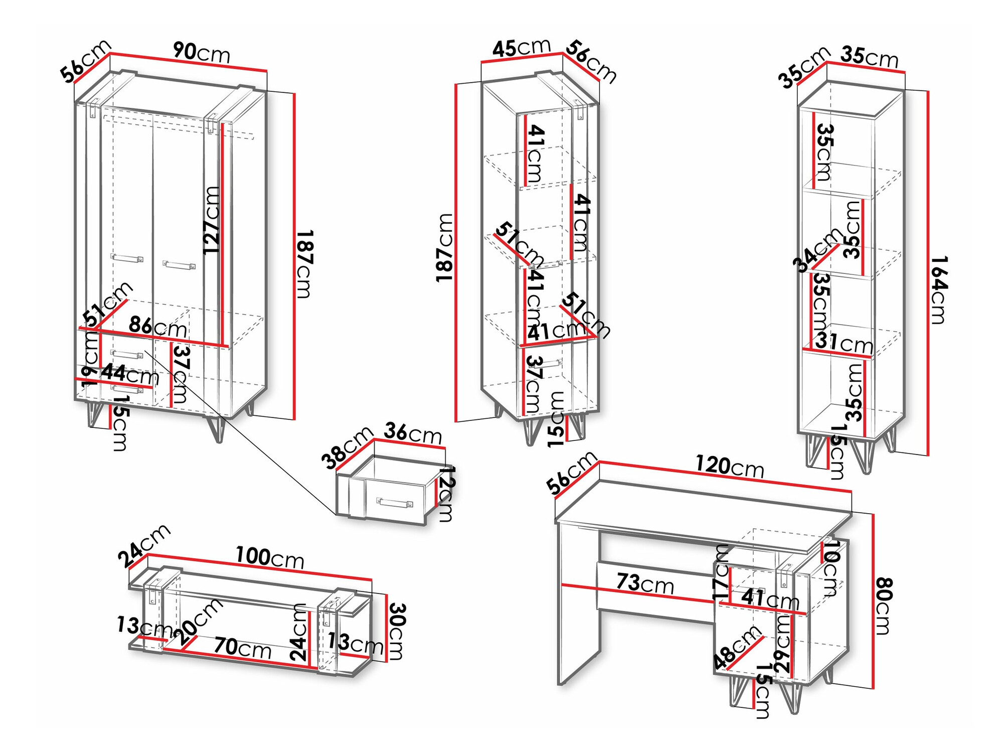 Set namještaja Domdele 114