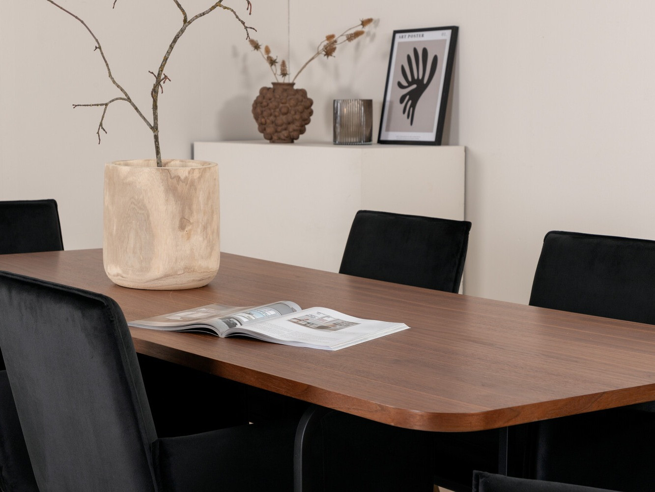 Blagovaonski set Dallas 2787 (Crna + Bakar)