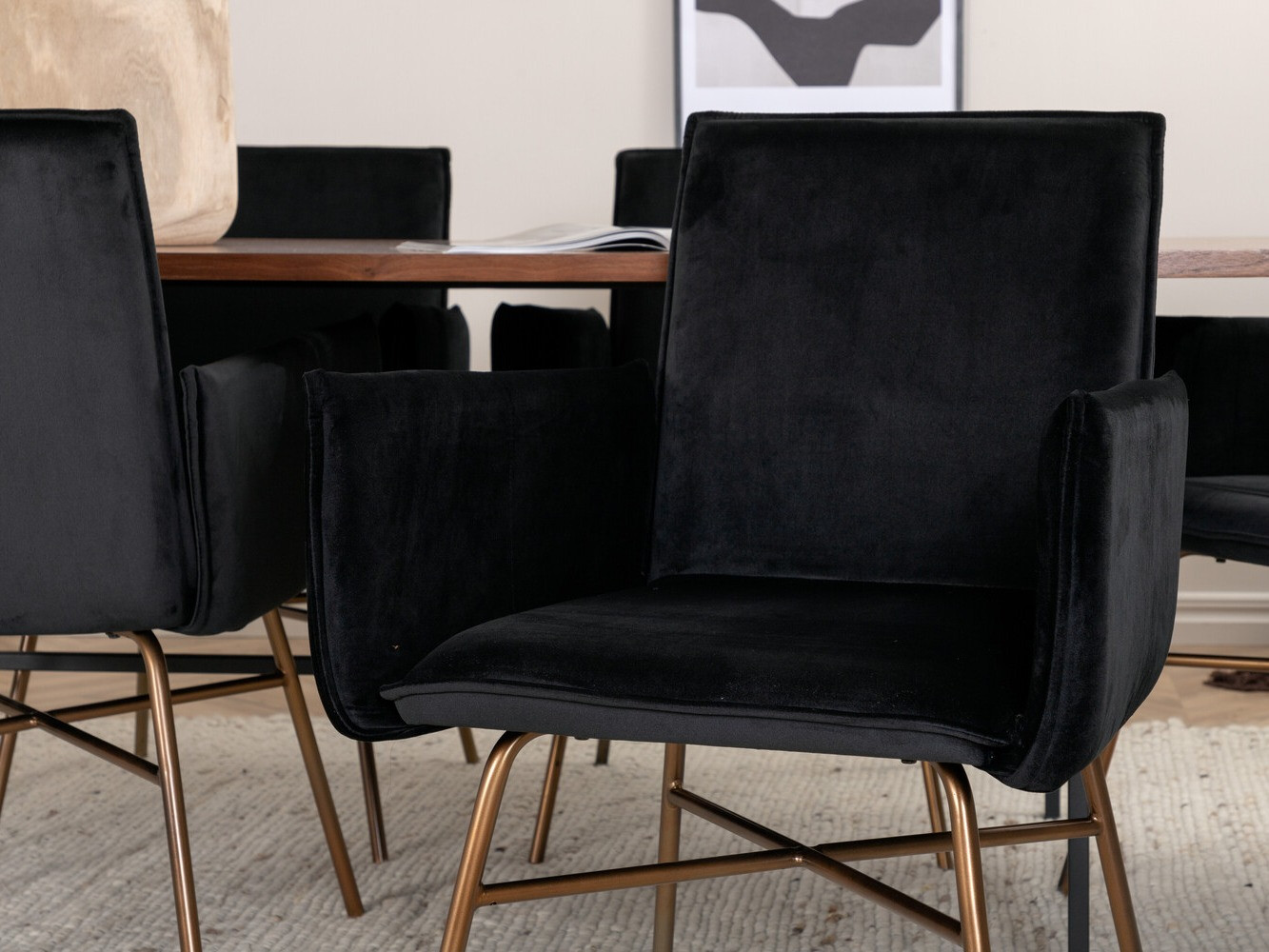 Blagovaonski set Dallas 2787 (Crna + Bakar)