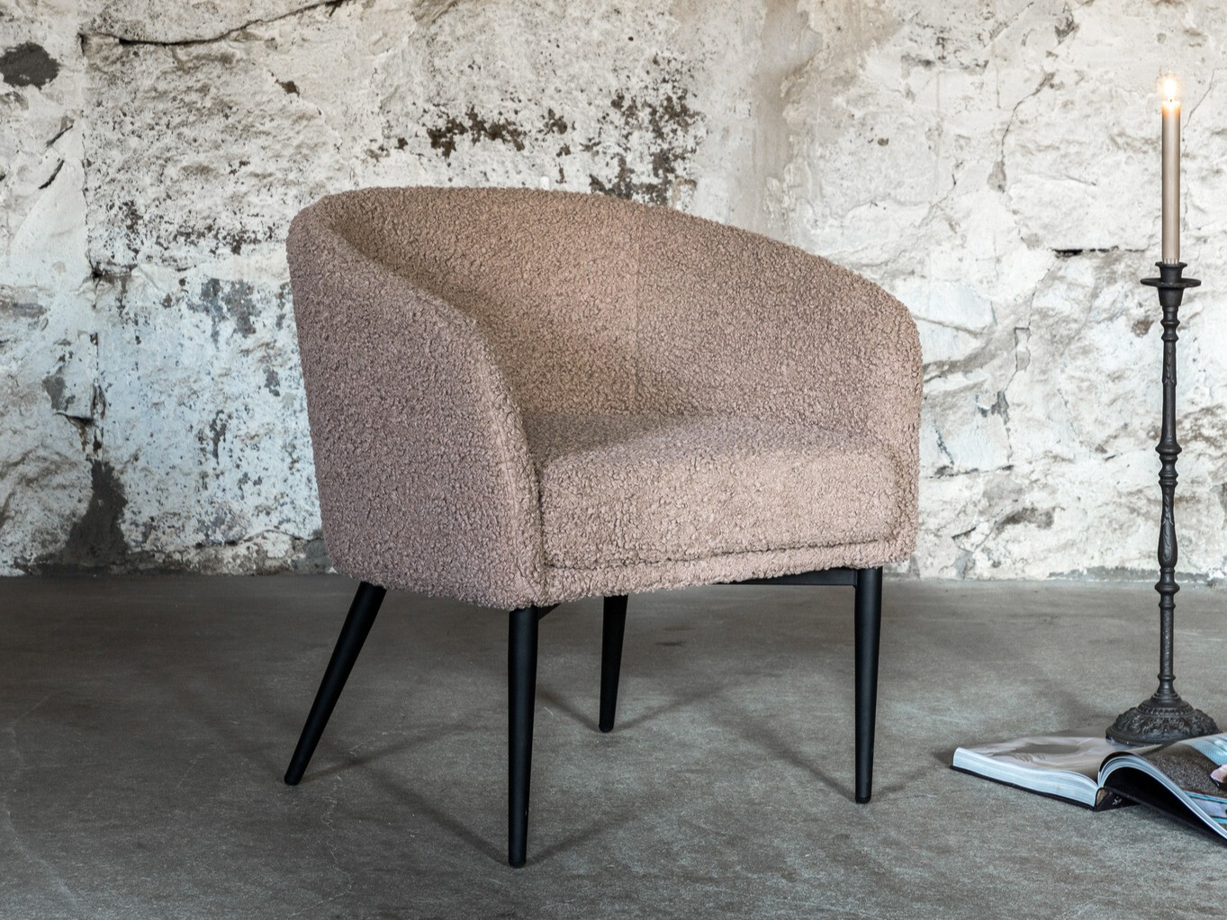 Fotelja Dallas 1706 (Smeđa + Crna)