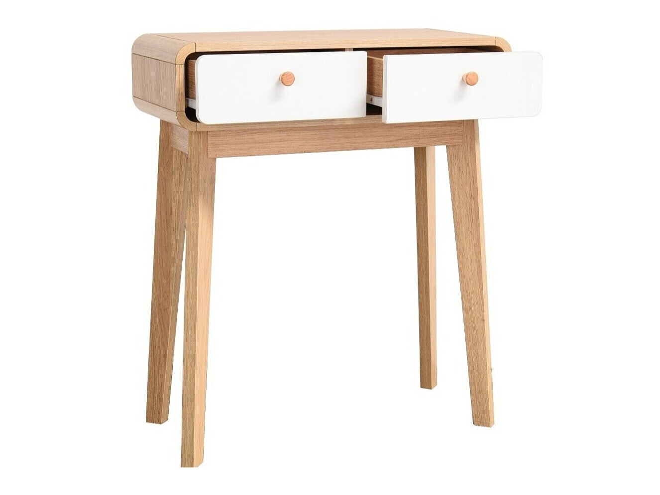Konzolni stolić Elbtena 106 (Hrast + Bijela)