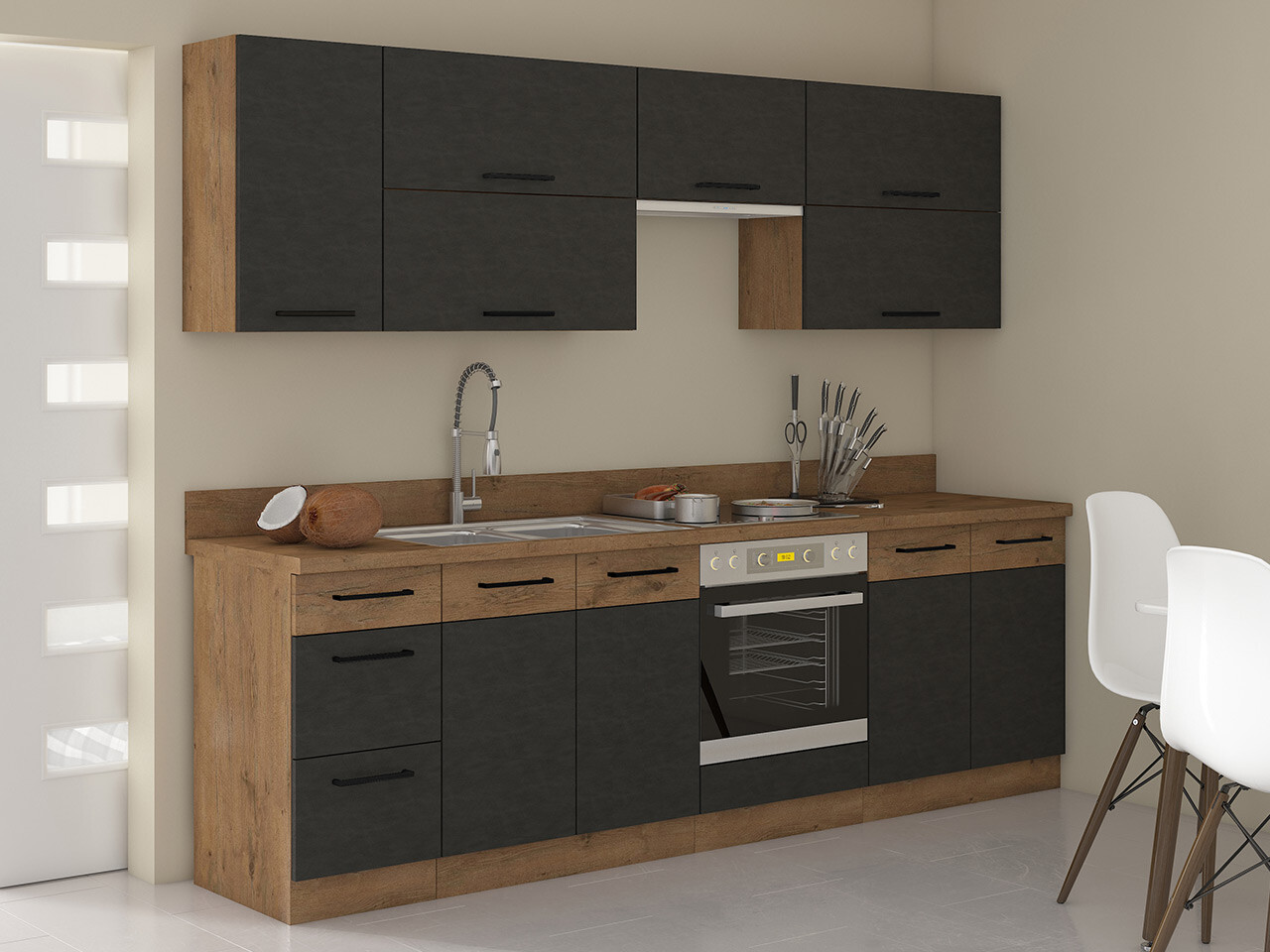 Modularan kuhinjski set Wood Grey 135