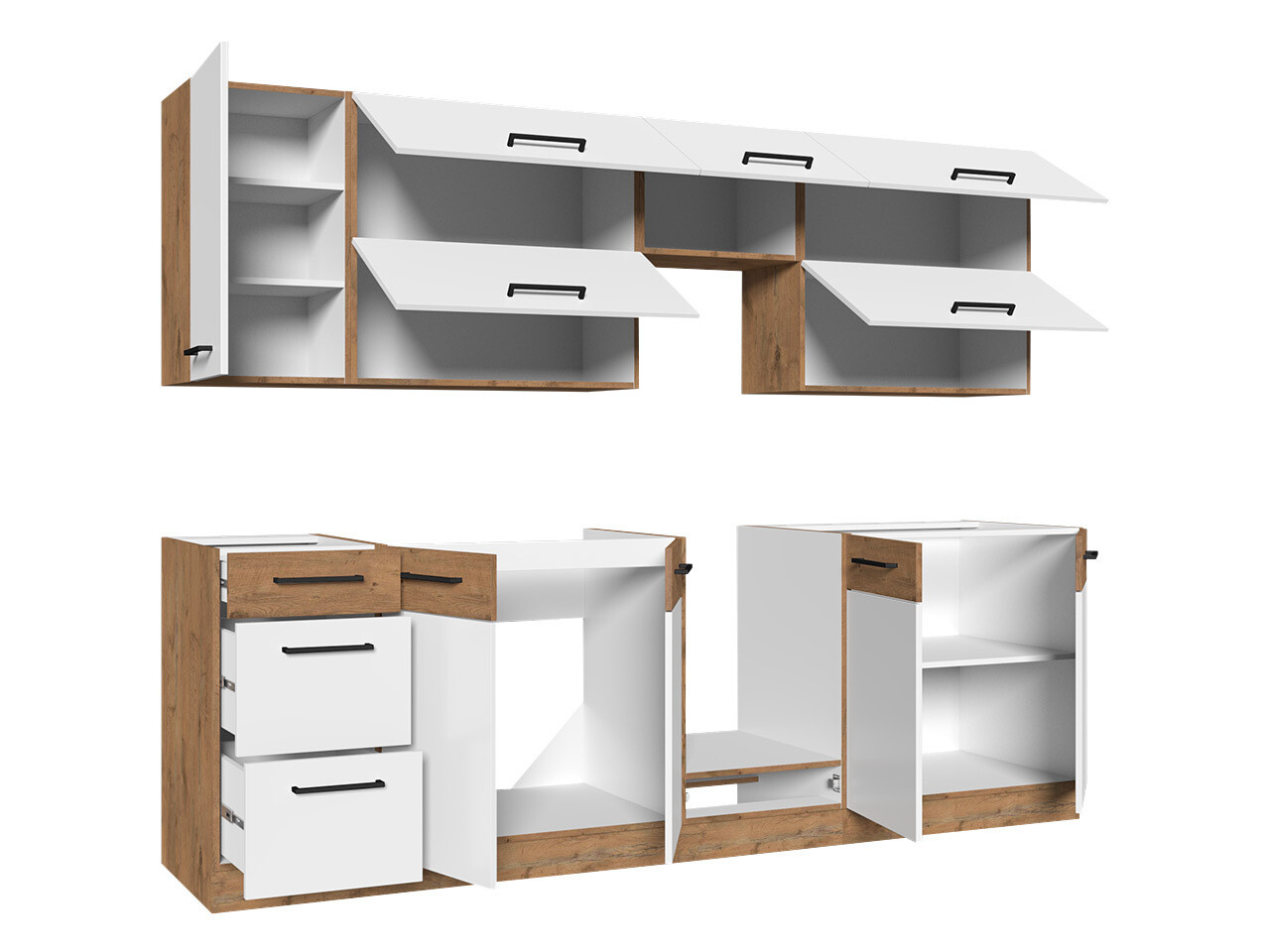 Modularan kuhinjski set Wood Grey 135