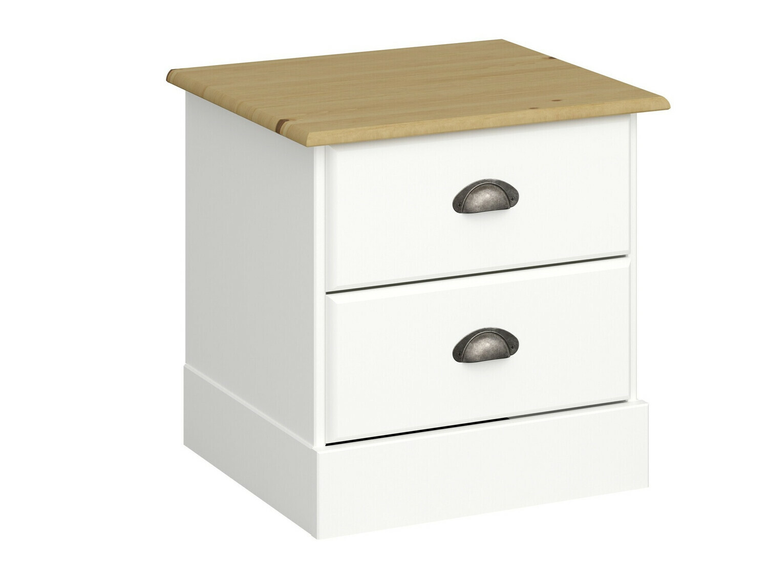 Noćni ormarić Denton 1427 (Bijela + Svijetlo drvo)