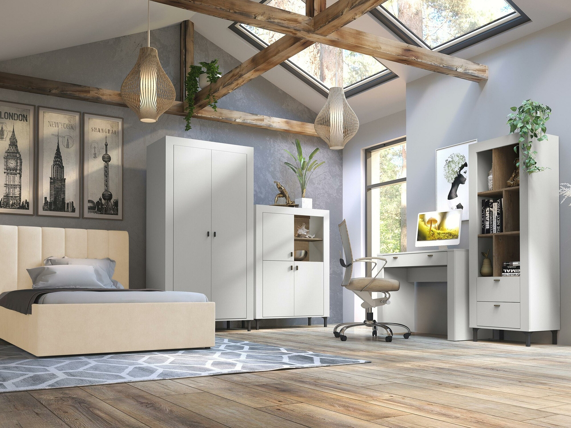 Polica Mormavu 105 (Mat bijela)