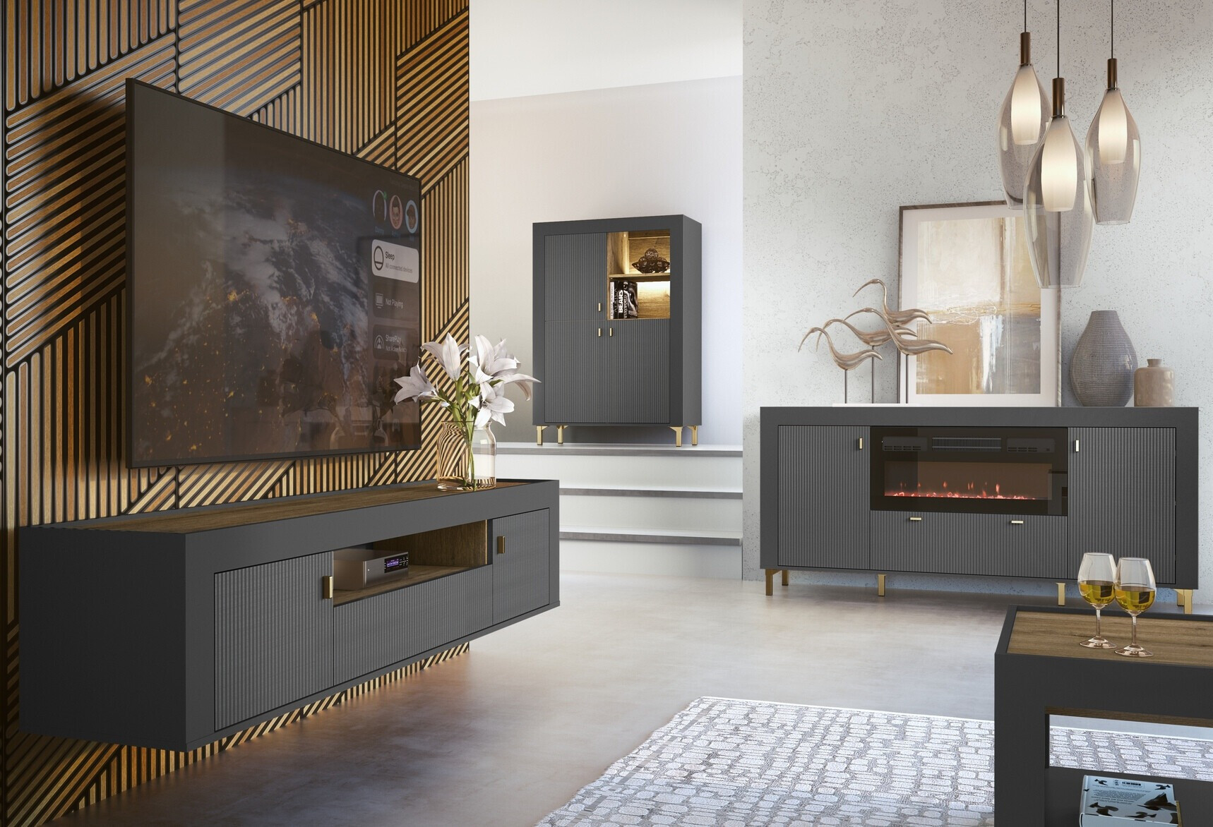 Polica Mormavu 105 (Mat crna)