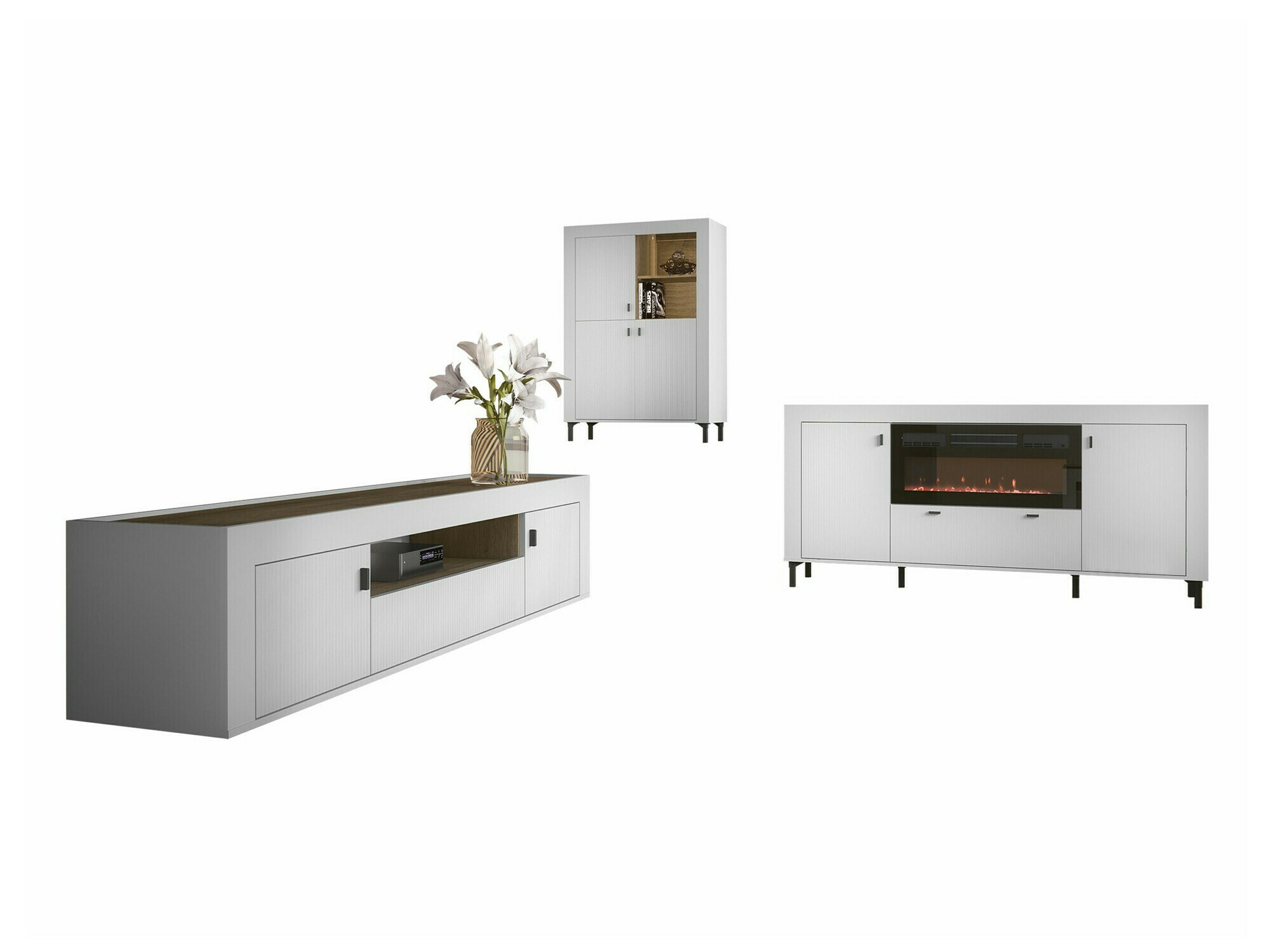 Set za dnevni boravak Mormavu 115 (Mat bijela)