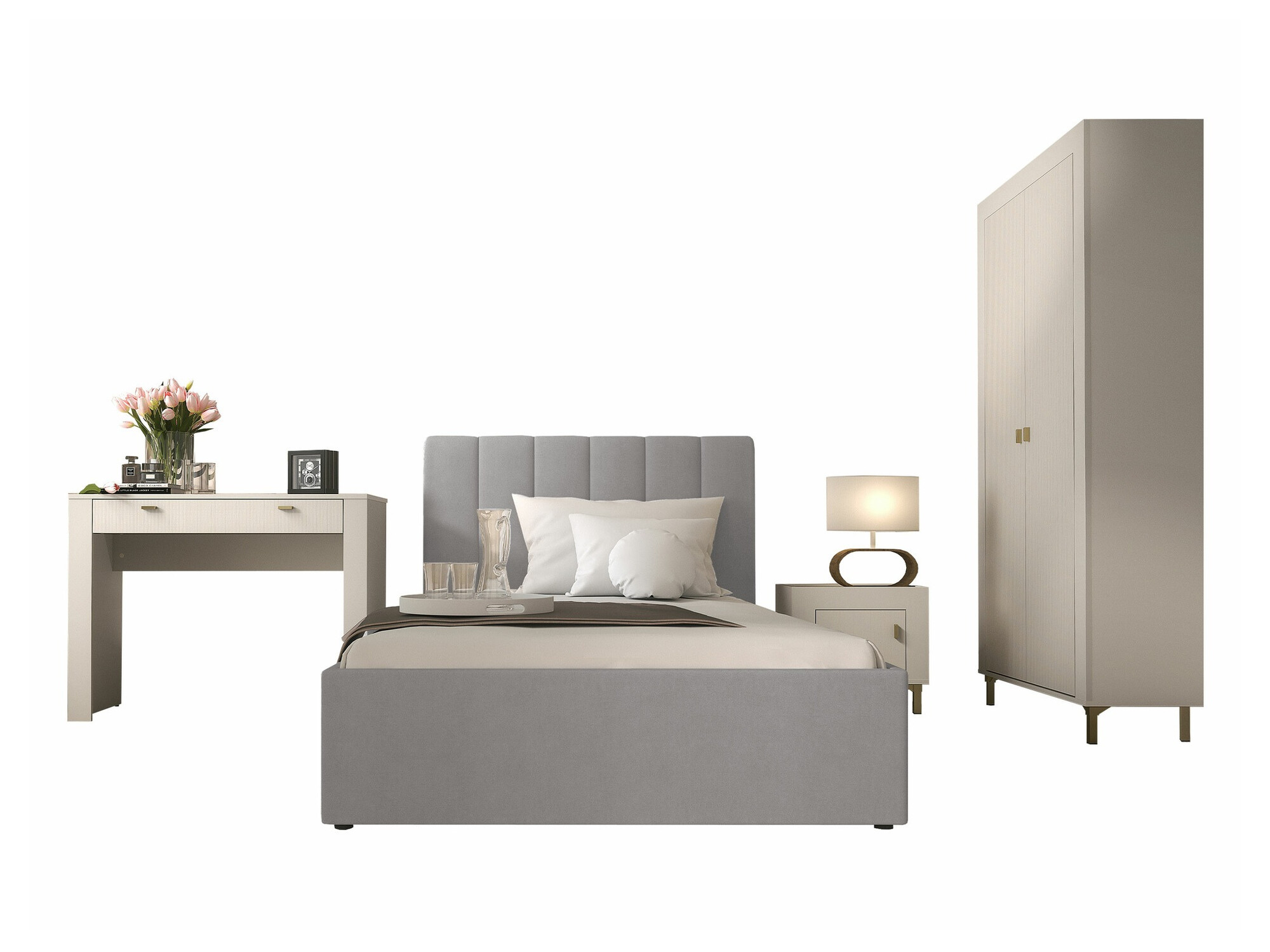 Set za spavaću sobu Mormavu 112 (Kašmir + Siva)