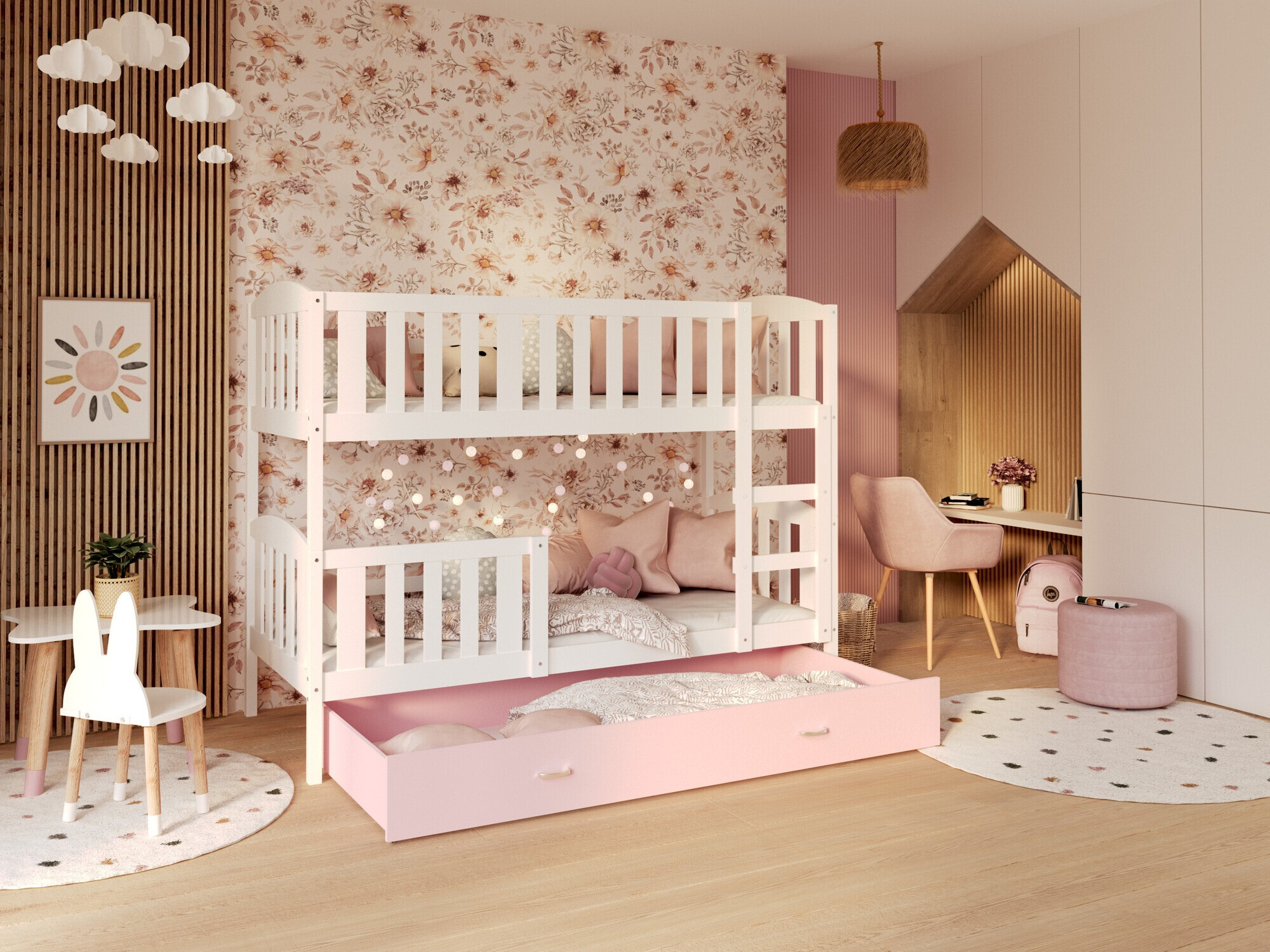 Dvokatan krevet Aurora 104 (Bijela)