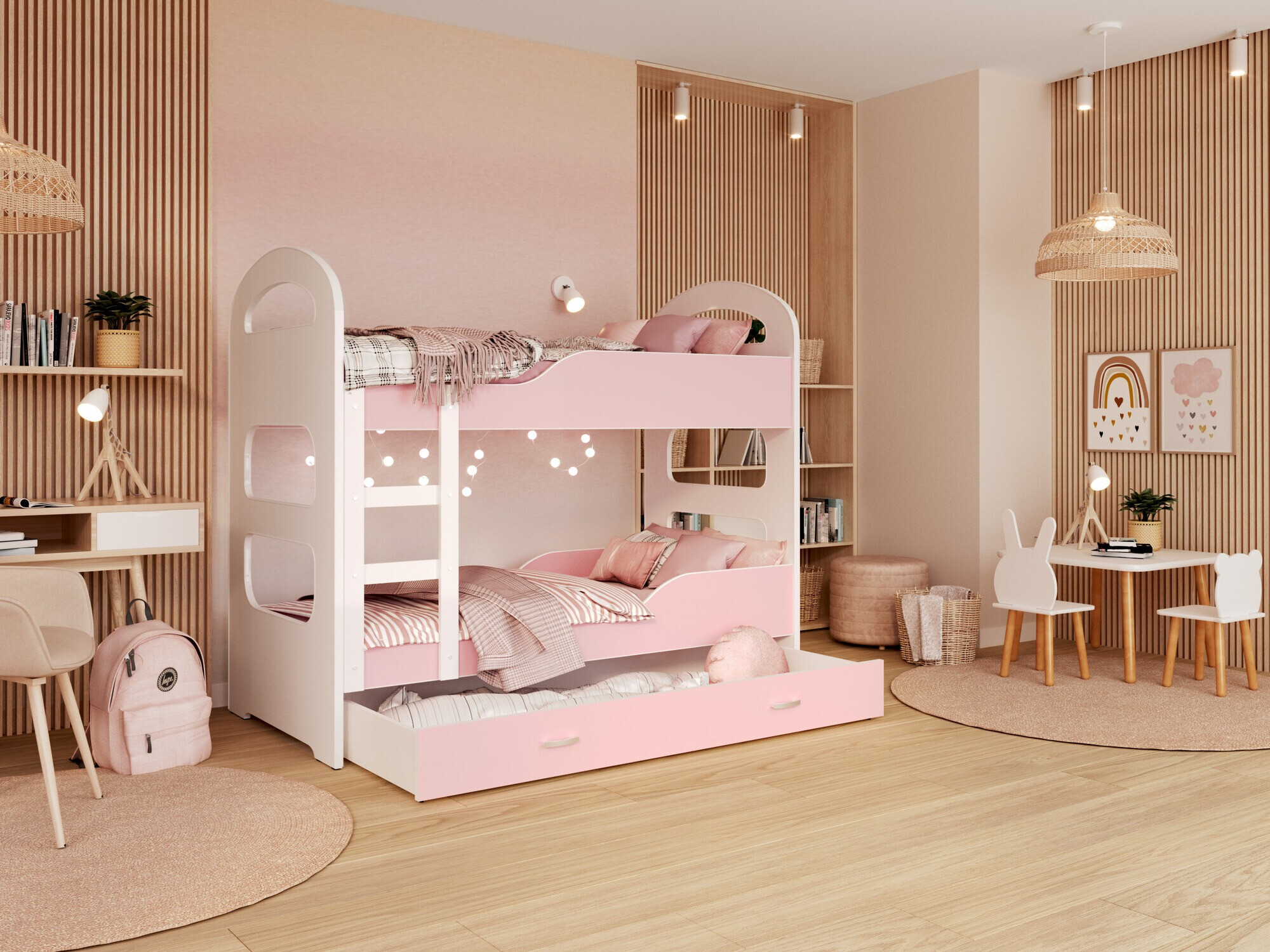 Dvokatan krevet Aurora 114 (Ružičasta)