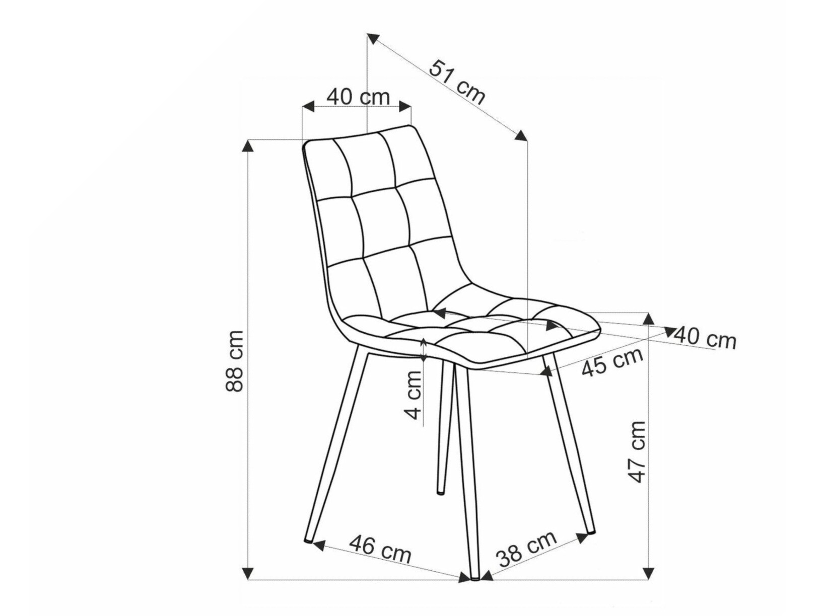 Stolica Houston 1783 (Žuta)