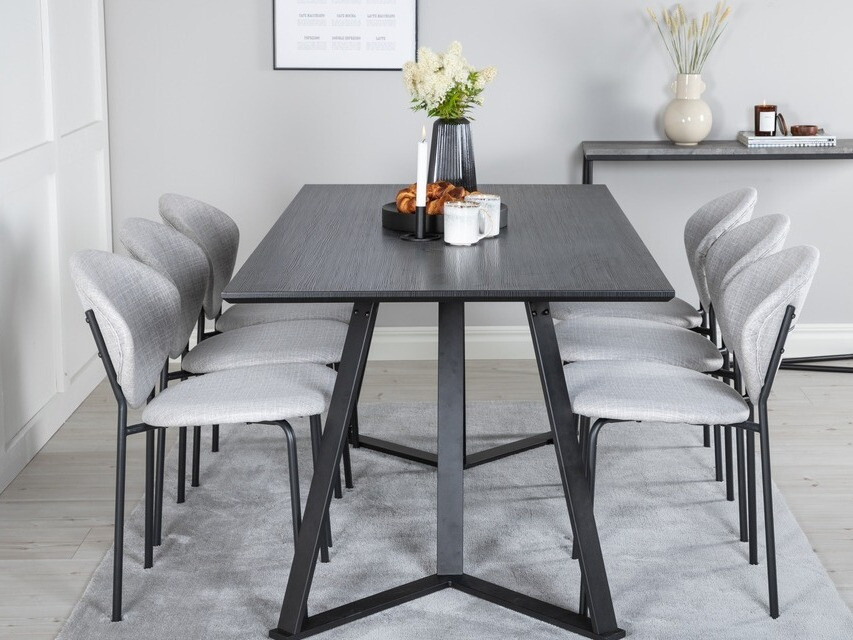 Blagovaonski set Dallas 1970 (Crna + Siva)