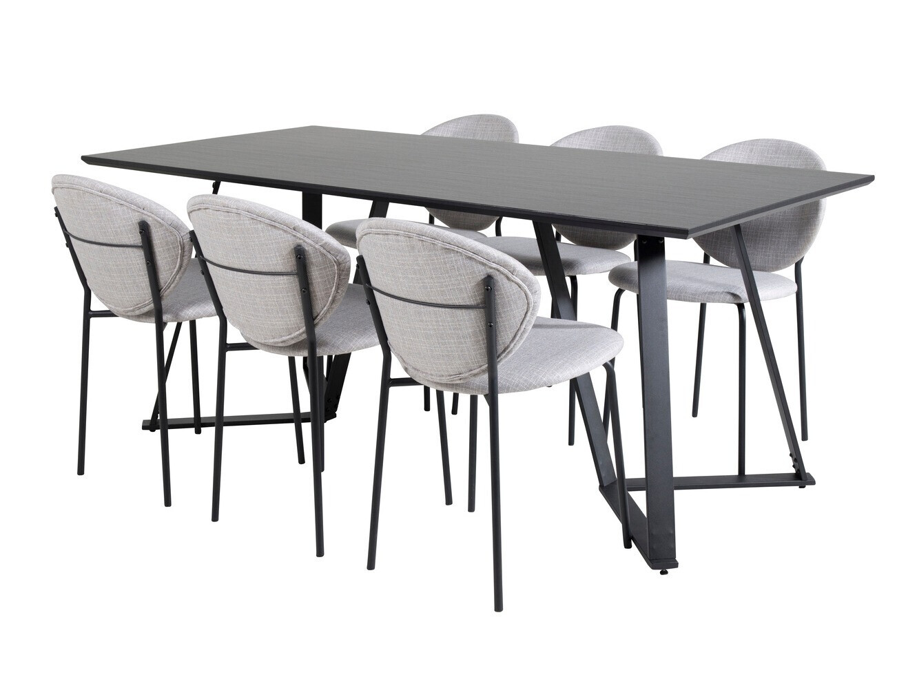 Blagovaonski set Dallas 1970 (Crna + Siva)