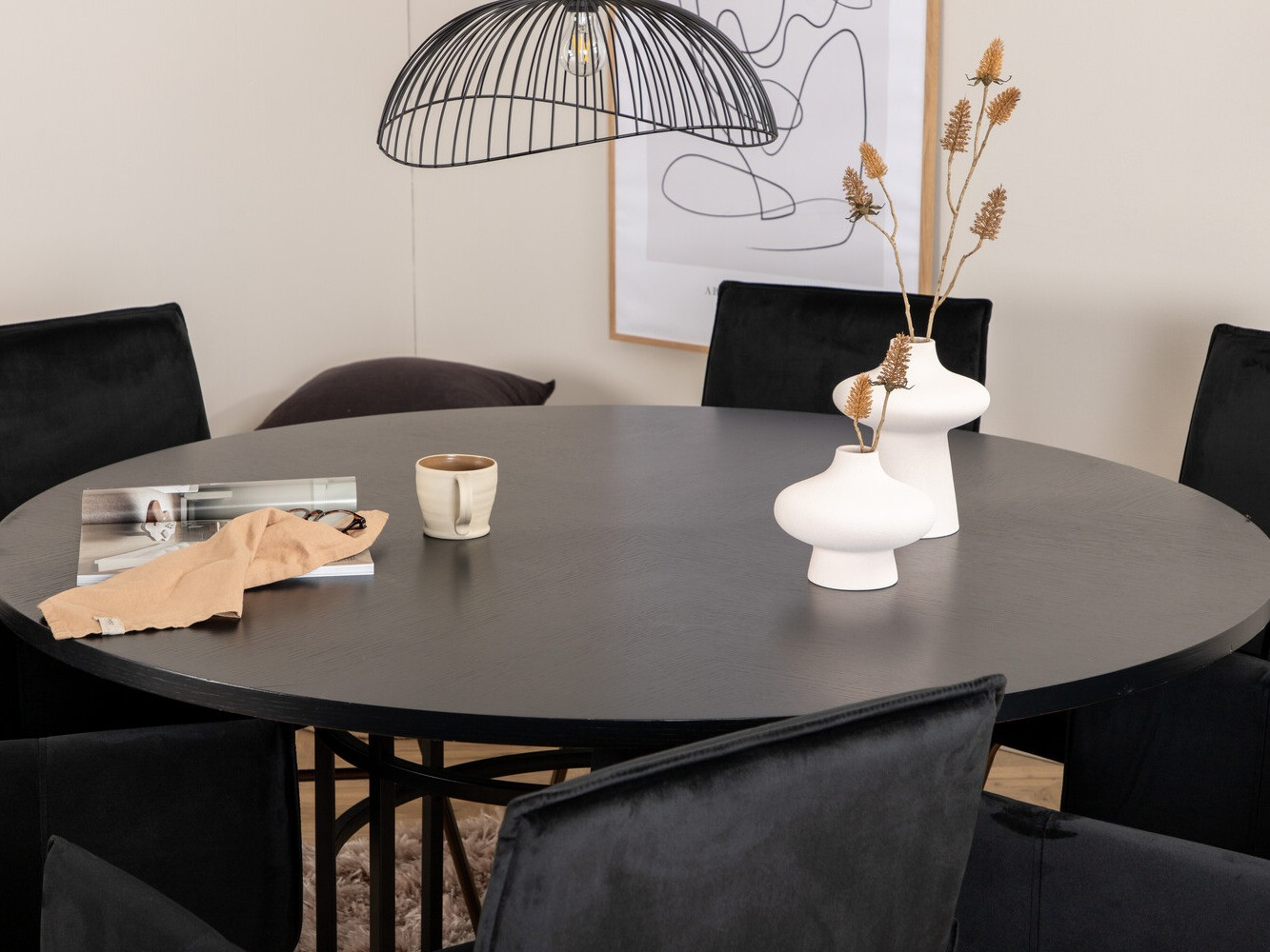 Blagovaonski set Dallas 2391 (Crna + Mesing)