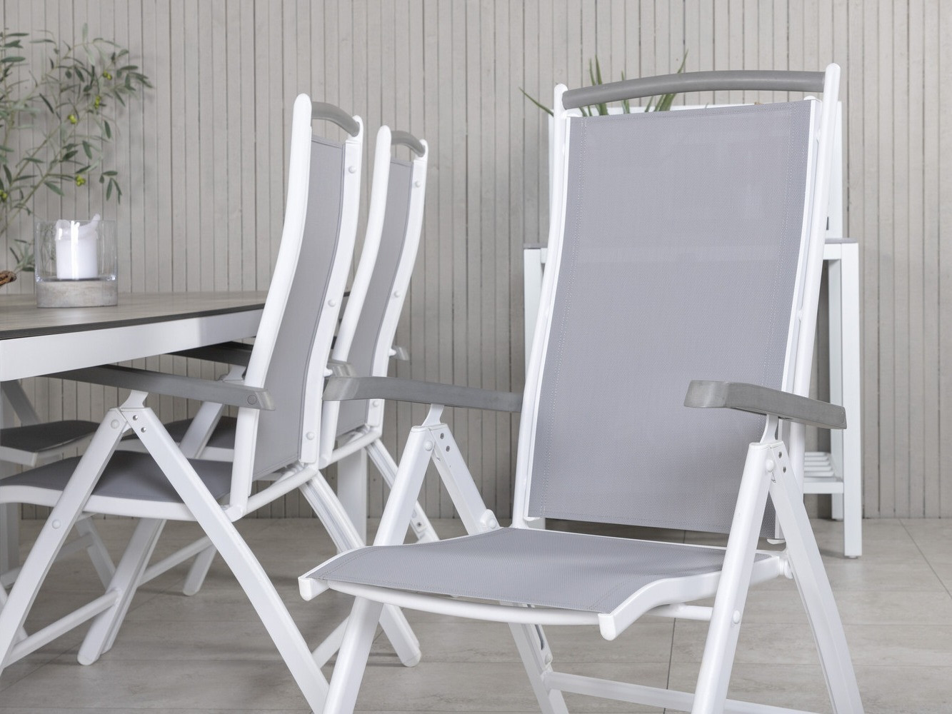 Set stola i stolica Dallas 2492 (Siva + Bijela)