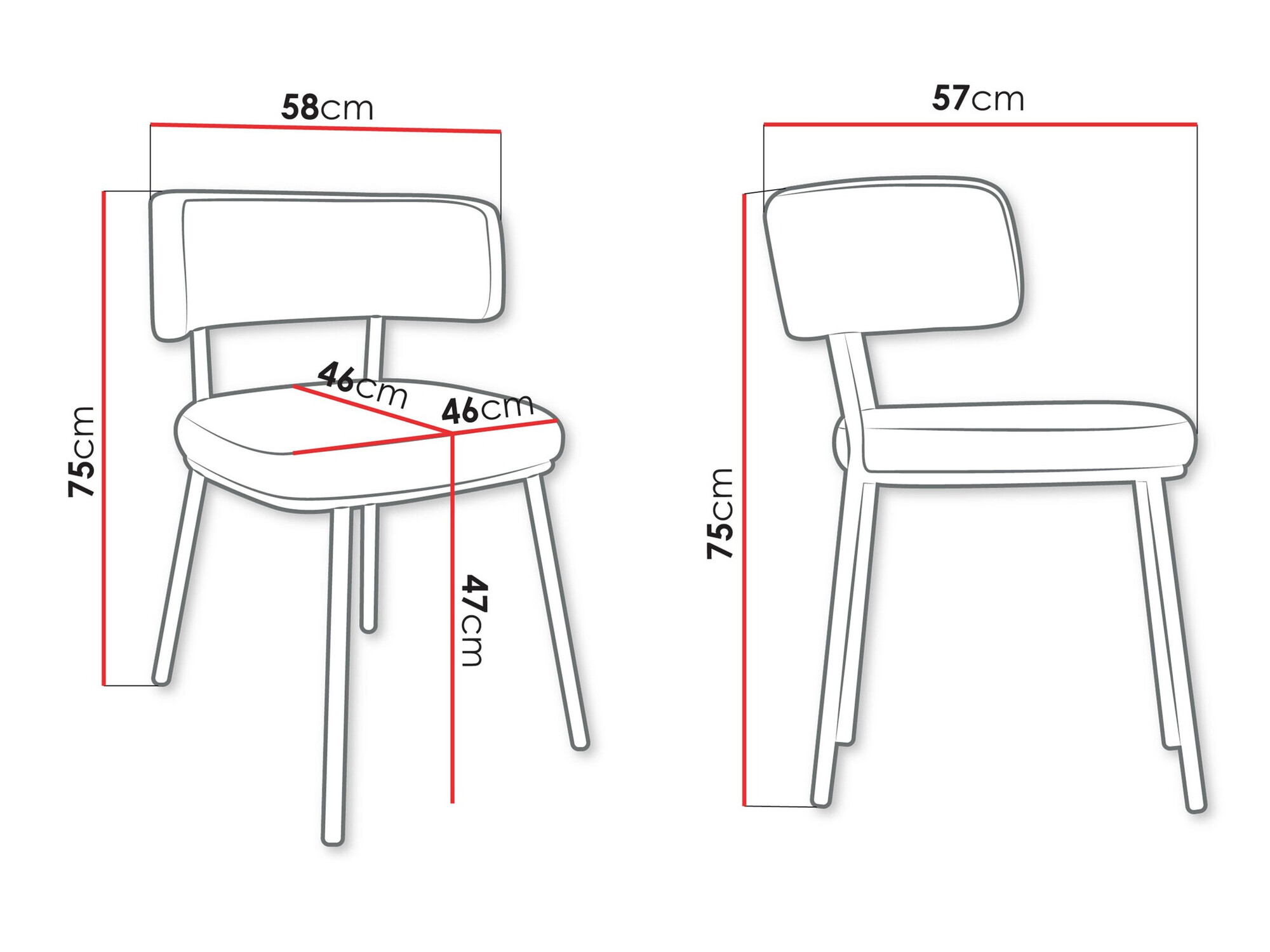 Stolica Jackson 114 (Crna + Magic Velvet 2225)