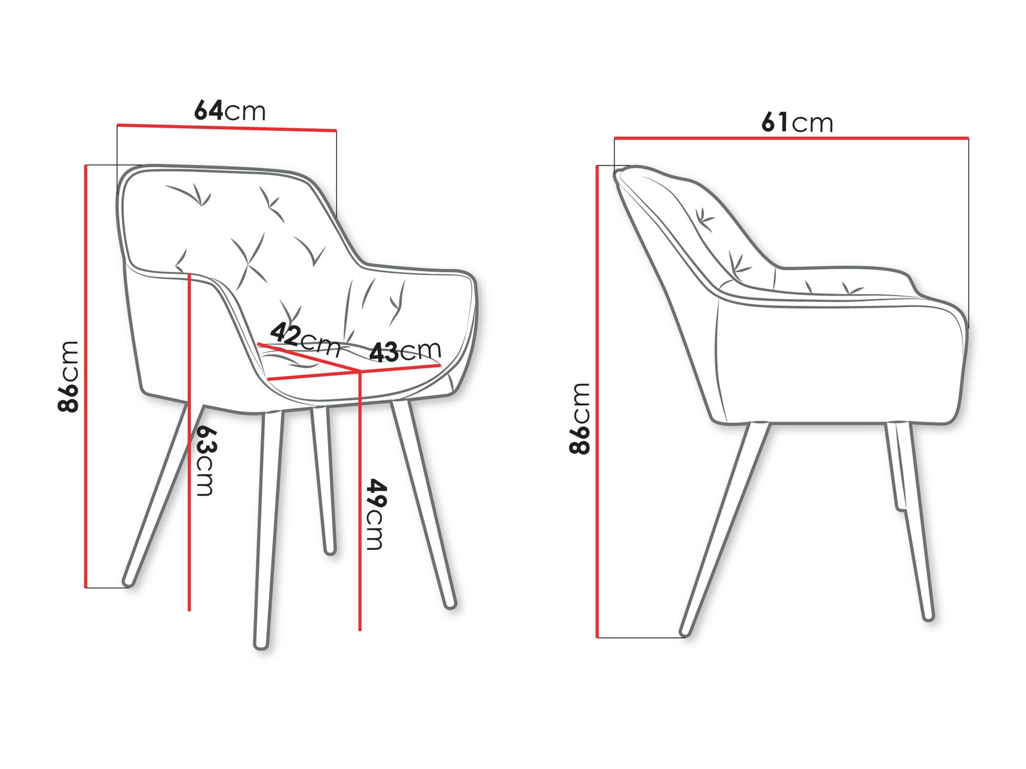 Stolica Jackson 115 (Crna + Magic Velvet 2219)