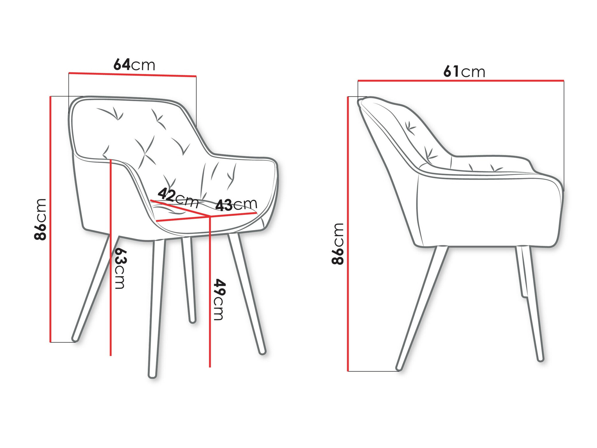 Stolica Jackson 115 (Crna + Magic Velvet 2225)