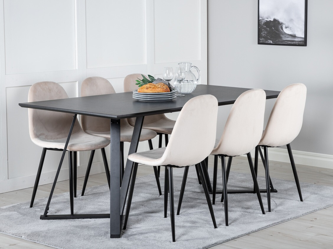 Blagovaonski set Dallas 2476 (Bež + Crna)