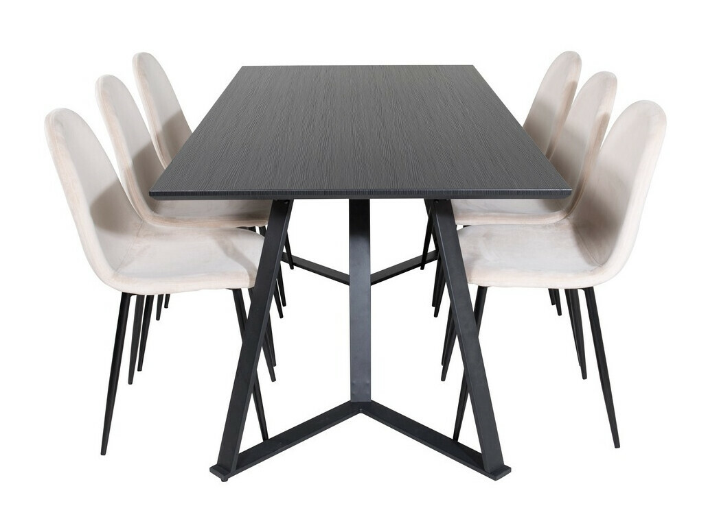 Blagovaonski set Dallas 2476 (Bež + Crna)